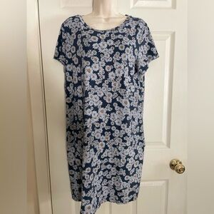 Toad&Co Navy Floral Above the Knee Dress